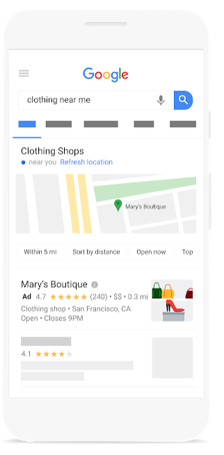 Google My Business interface